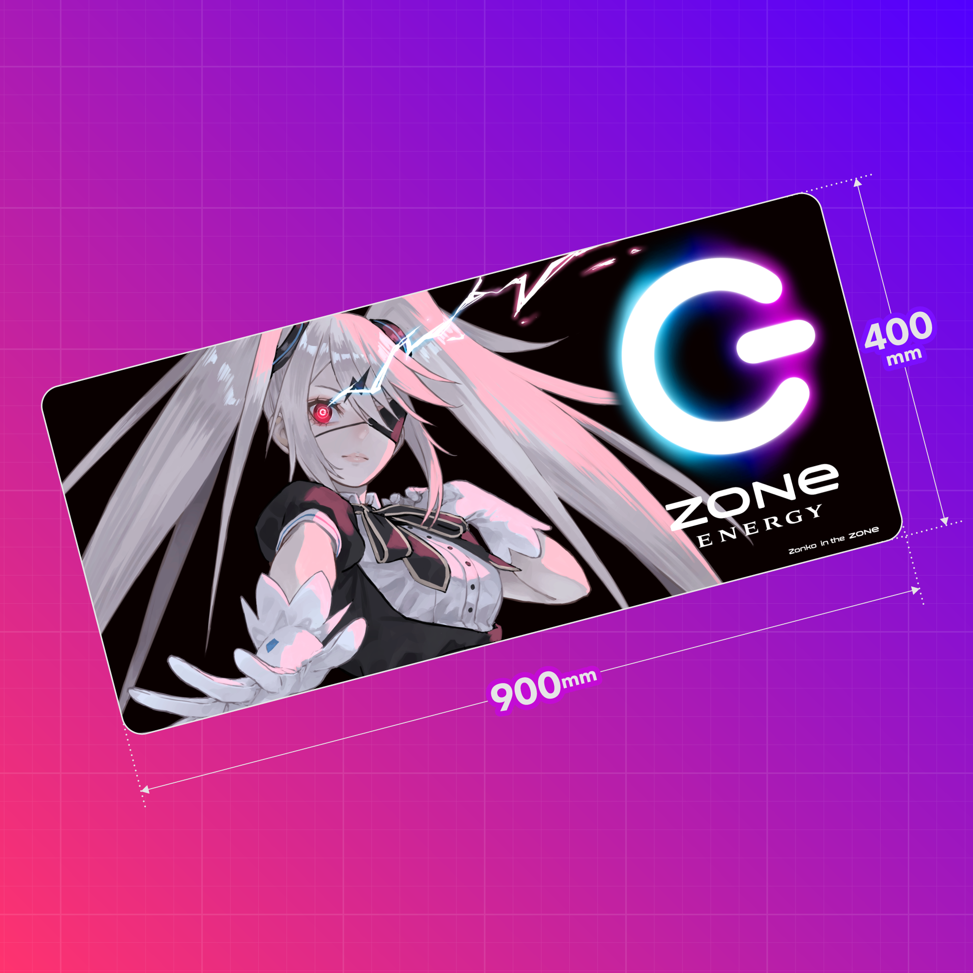 特大オリジナルデザインデスクマット + HYPER ZONe SET : DESIGN-A ぞん子
