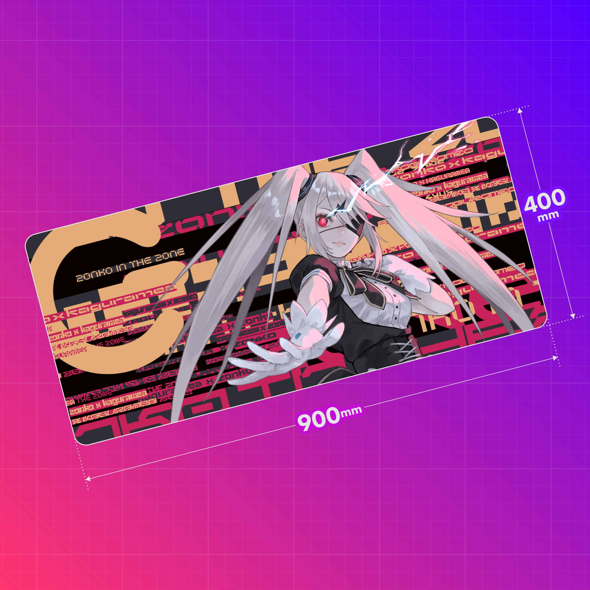 特大オリジナルデザインデスクマット + HYPER ZONe SET : DESIGN-C ぞん子
