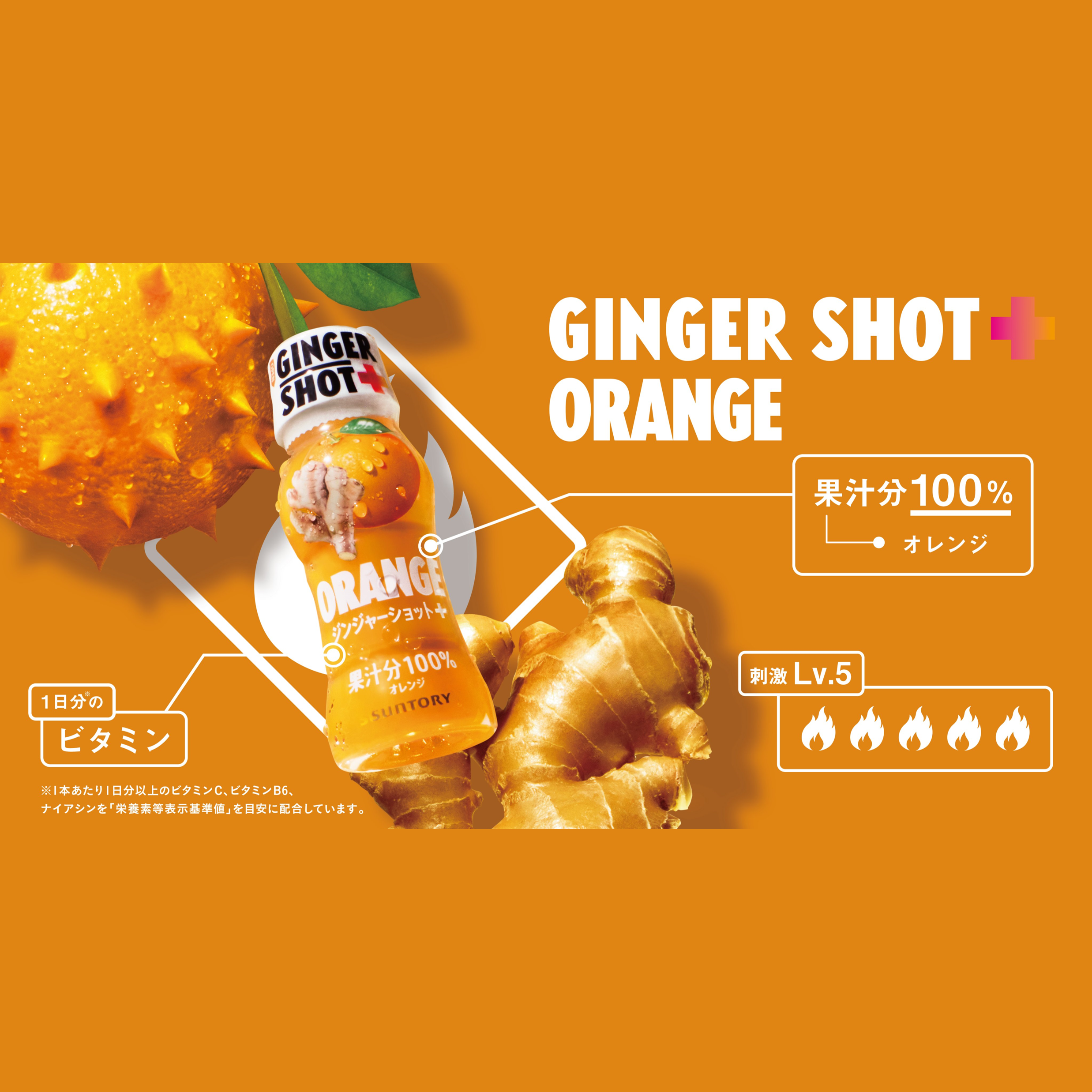サントリー GINGERSHOT+ ORANGE 65ml×8本