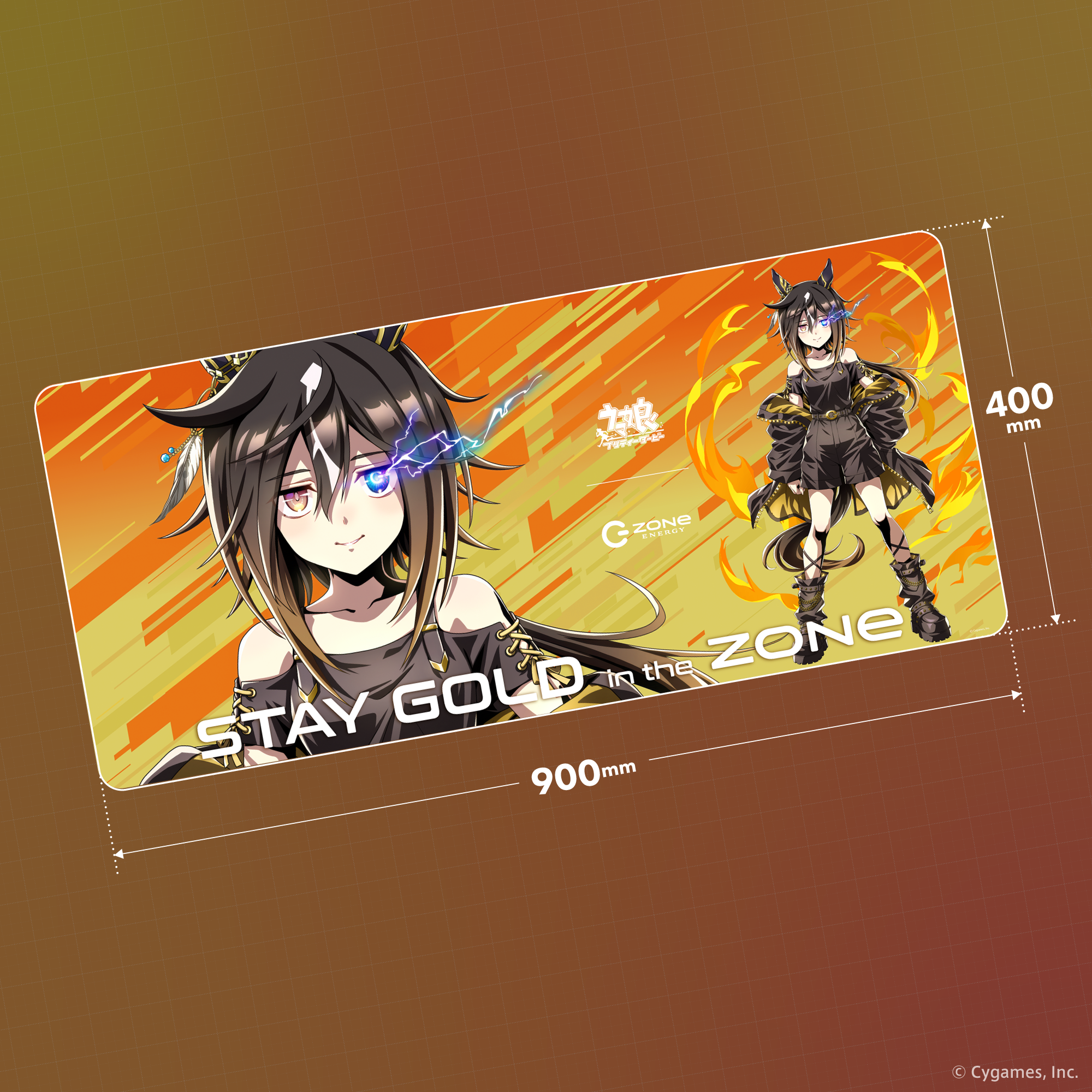 ウマ娘『GOLD WEEK』コラボ!超特大デスクマット&ZONeエナジーセット : Type-A STAY GOLD