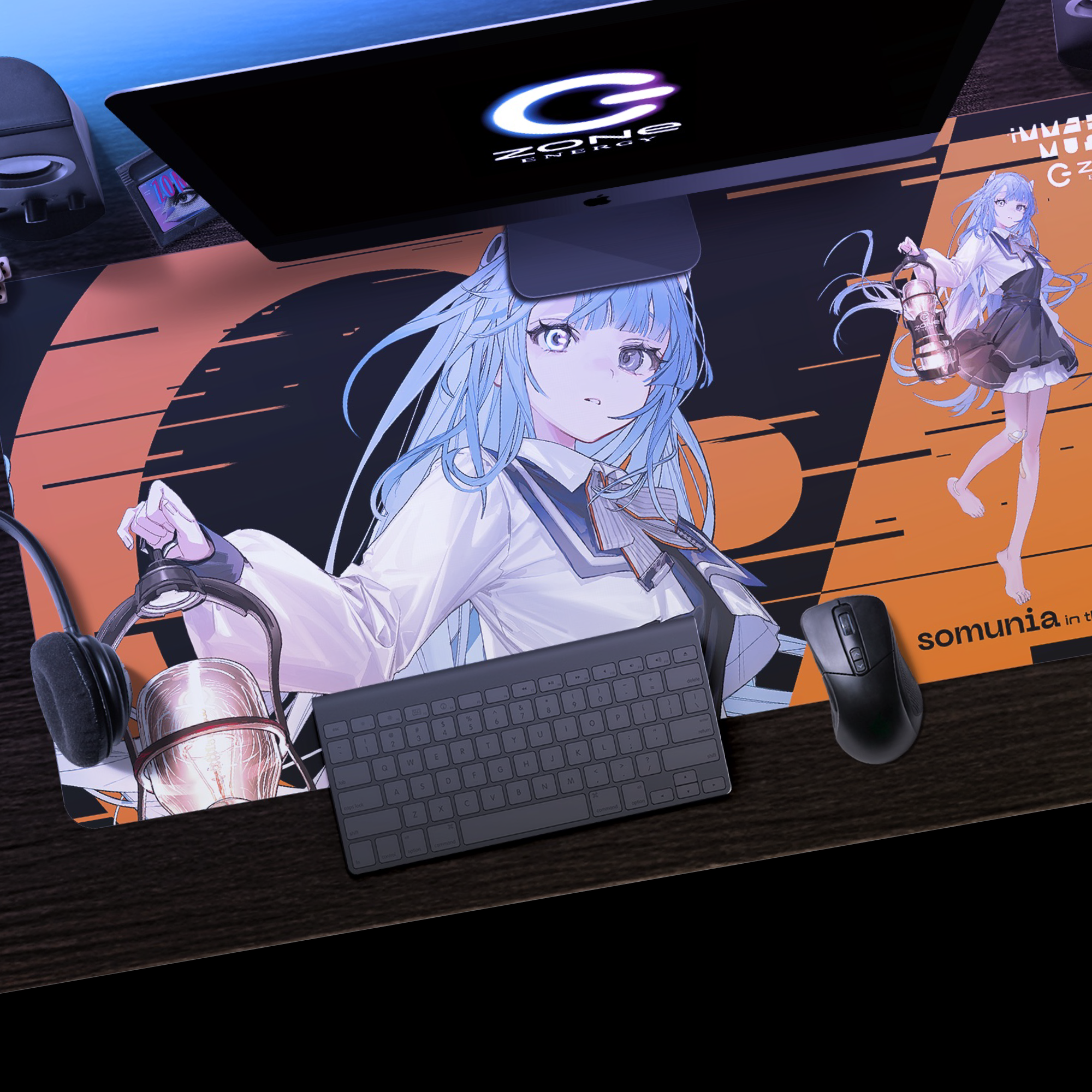 特大オリジナルデザインデスクマット + HYPER ZONe SET : somunia Type-A