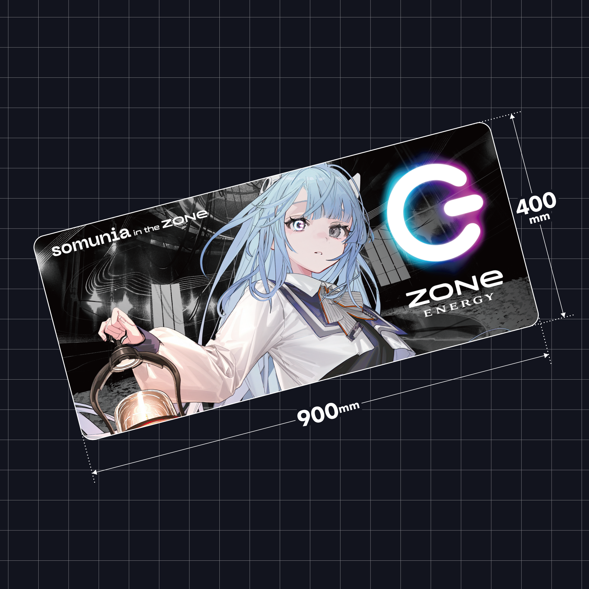 特大オリジナルデザインデスクマット + HYPER ZONe SET : somunia Type-B