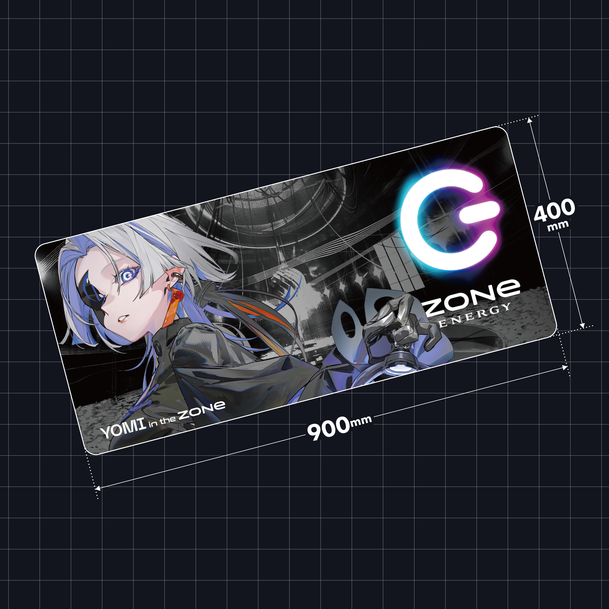 特大オリジナルデザインデスクマット + HYPER ZONe SET : YOMI Type-B