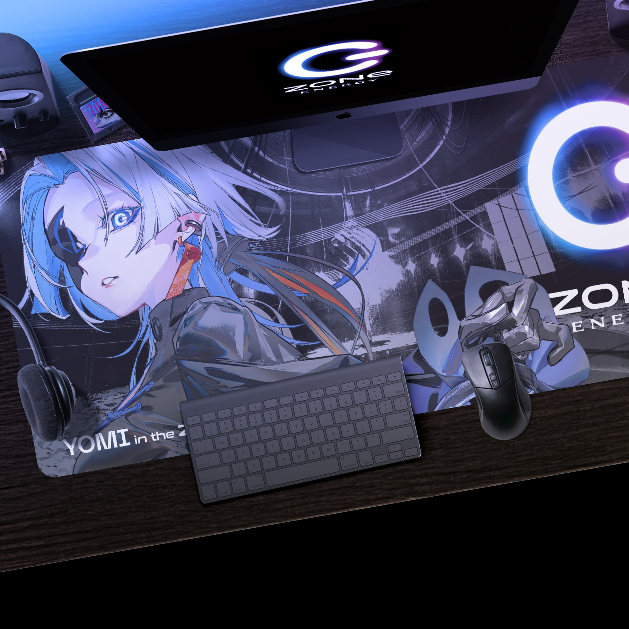 特大オリジナルデザインデスクマット + HYPER ZONe SET : YOMI Type-B
