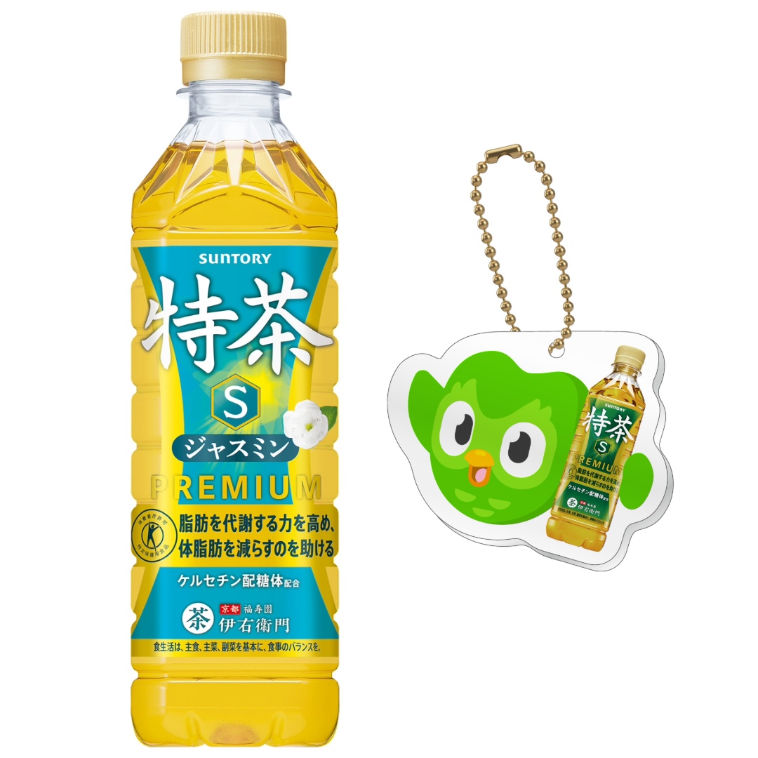 Duolingoアクキー付き!特定保健用食品 特茶ジャスミン 500ml×24本