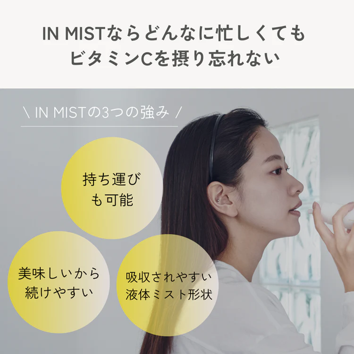 飲むミストサプリ【IN MIST（インミスト）】ClearWhite Lemon ※栄養機能食品（ビタミンC）80ml×1本