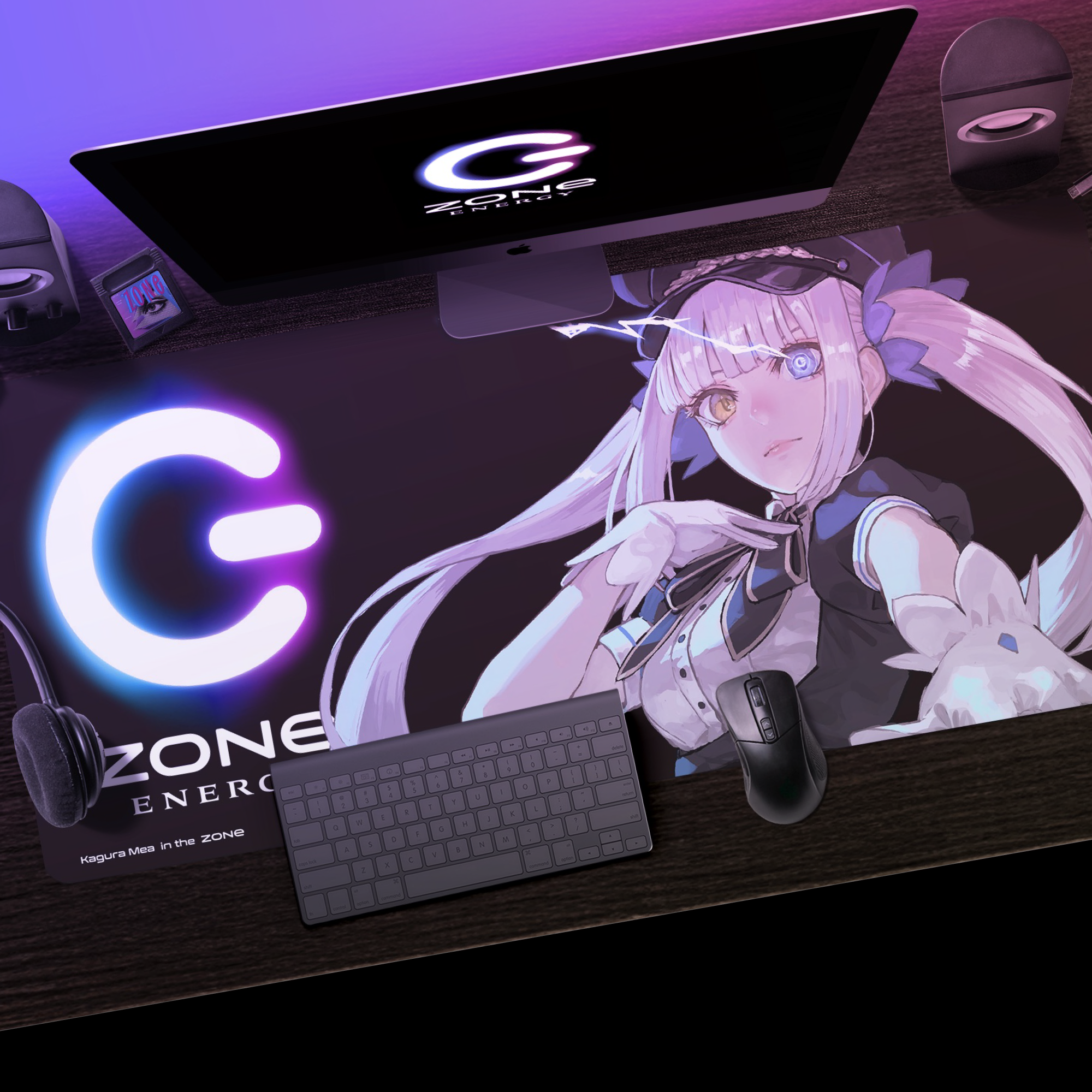 特大オリジナルデザインデスクマット + HYPER ZONe SET : DESIGN-A 神楽めあ
