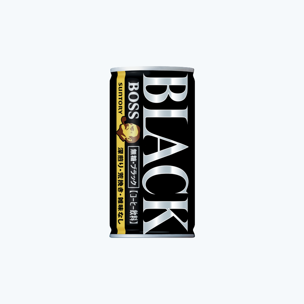 ボス 無糖ブラック 185g缶×30本