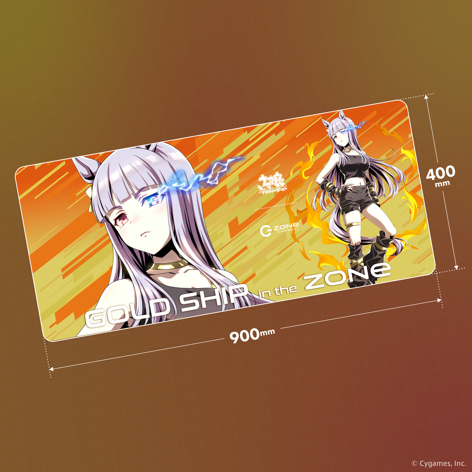 ウマ娘『GOLD WEEK』コラボ！超特大デスクマット＆ZONeエナジーセット : Type-E GOLD SHIP