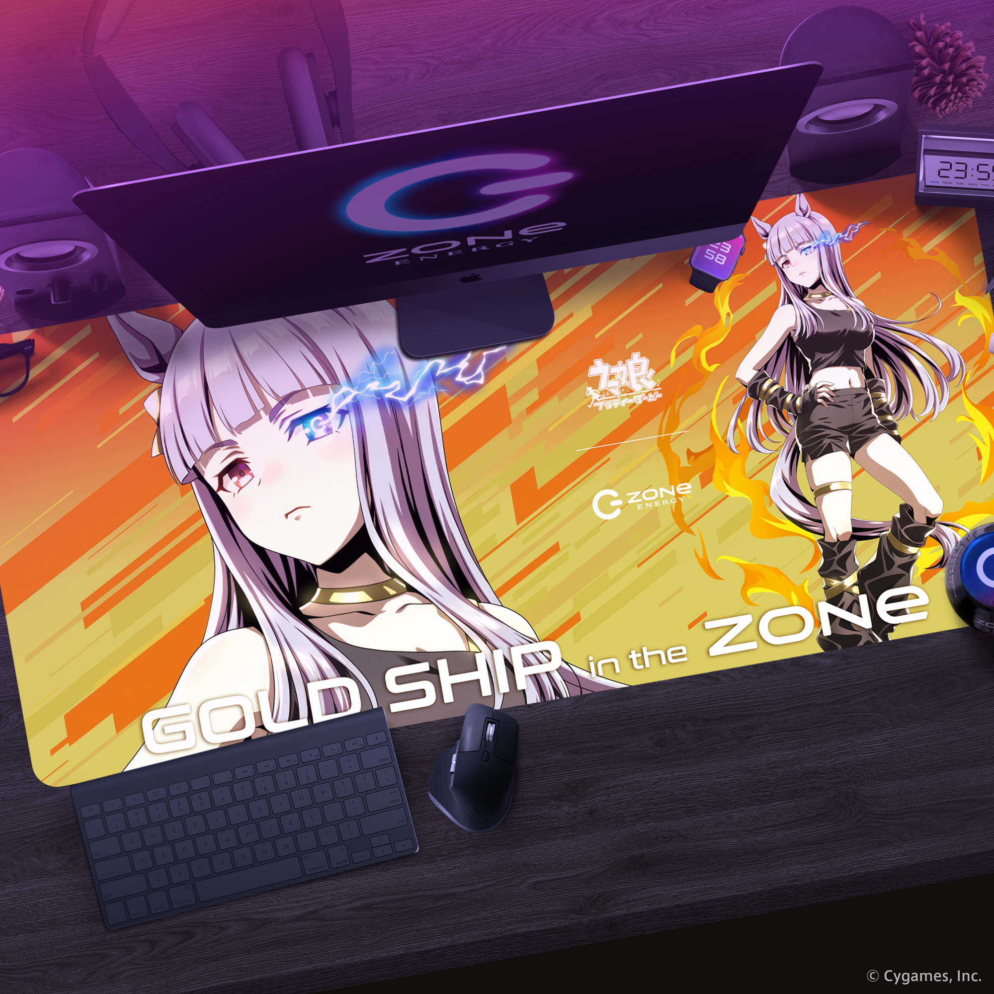 ウマ娘『GOLD WEEK』コラボ！超特大デスクマット＆ZONeエナジーセット : Type-E GOLD SHIP