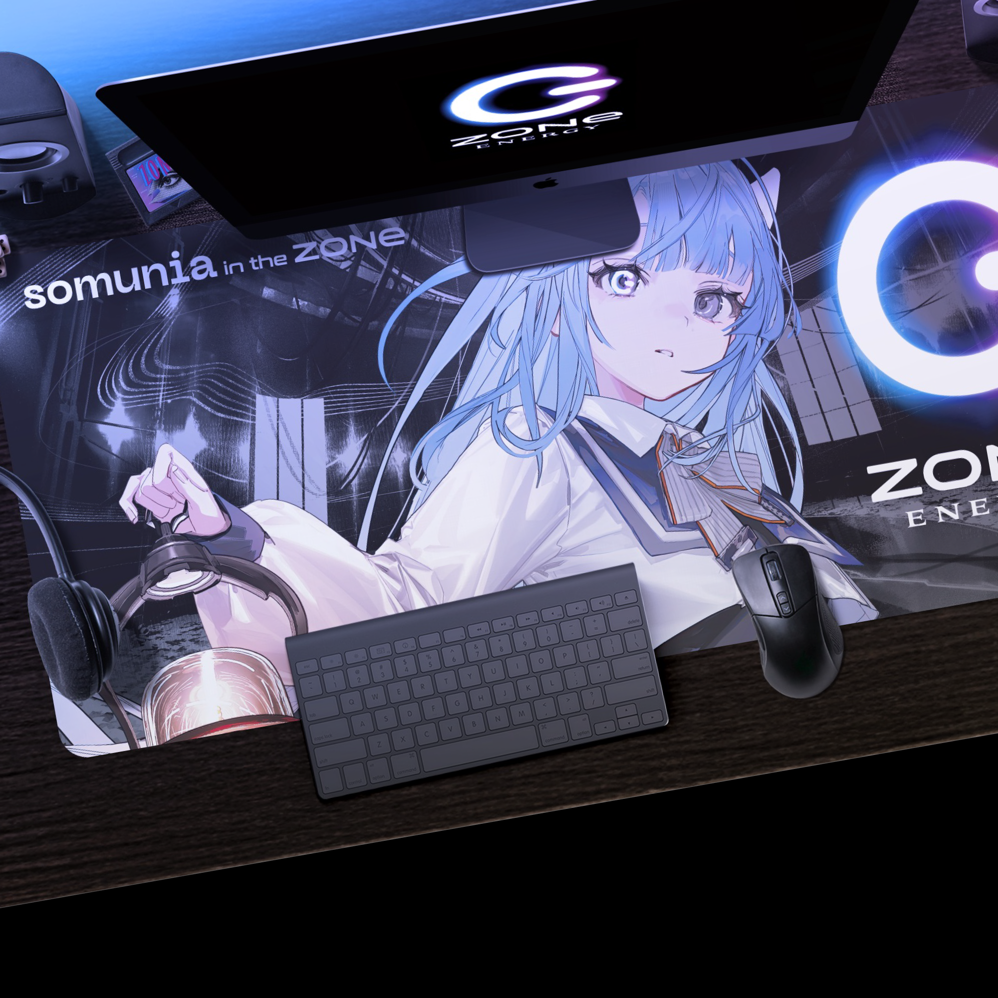 特大オリジナルデザインデスクマット + HYPER ZONe SET : somunia Type-B